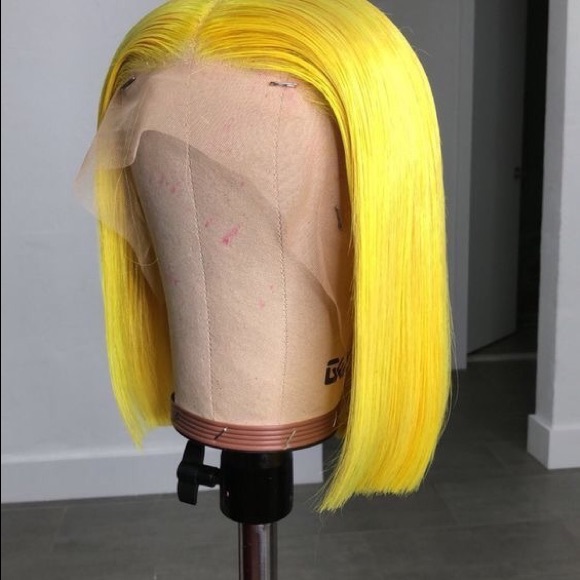 10” Yellow Bob Wig Unit